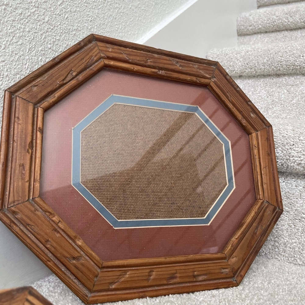 Vintage Wood Curio Knick Knack Display Case Shadow Octagonal Box - Picture 3 of 11
